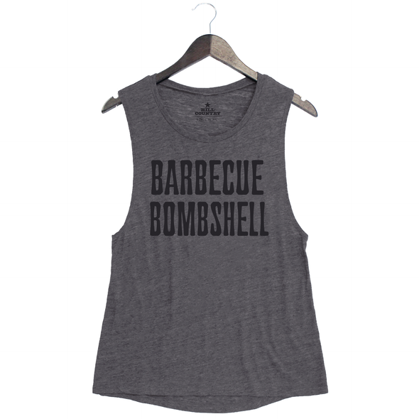 Barbecue Bombshell - Women’s Muscle Tank - Dark Grey 
