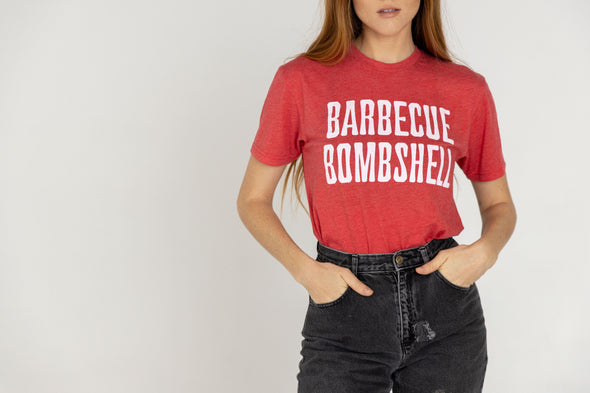 Barbecue Bombshell - Unisex/Men’s Crew - Vintage Red