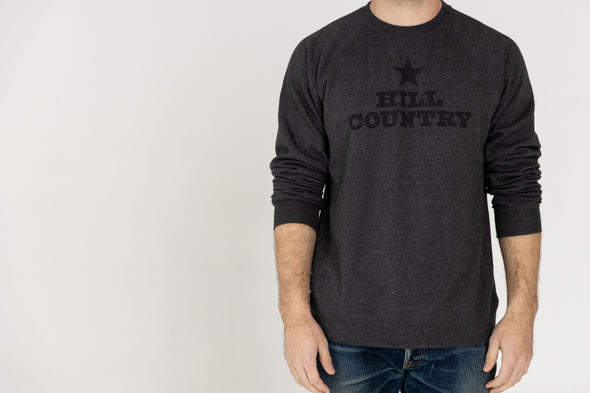 Hill Country - Unisex/Men’s Crewneck Sweatshirt - Carbon 