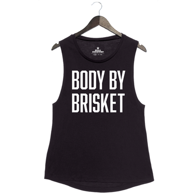 Body By Brisket - Womens Muscle Tank - Black 